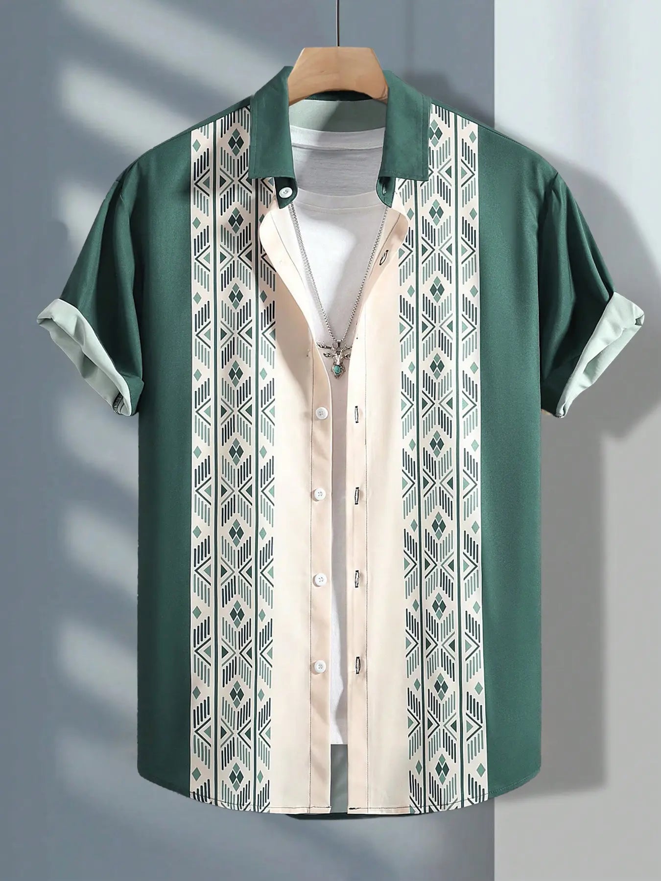 Men'S Floral Print Short Sleeve Shirt Casual Style Shirt Regular Fit Design Top for Summer, Men'S Clothes for Beach Vacation, Menswear
