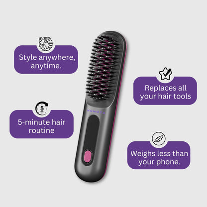 [NEW] Numoya Portable Straightener Brush - Gobrush PRO