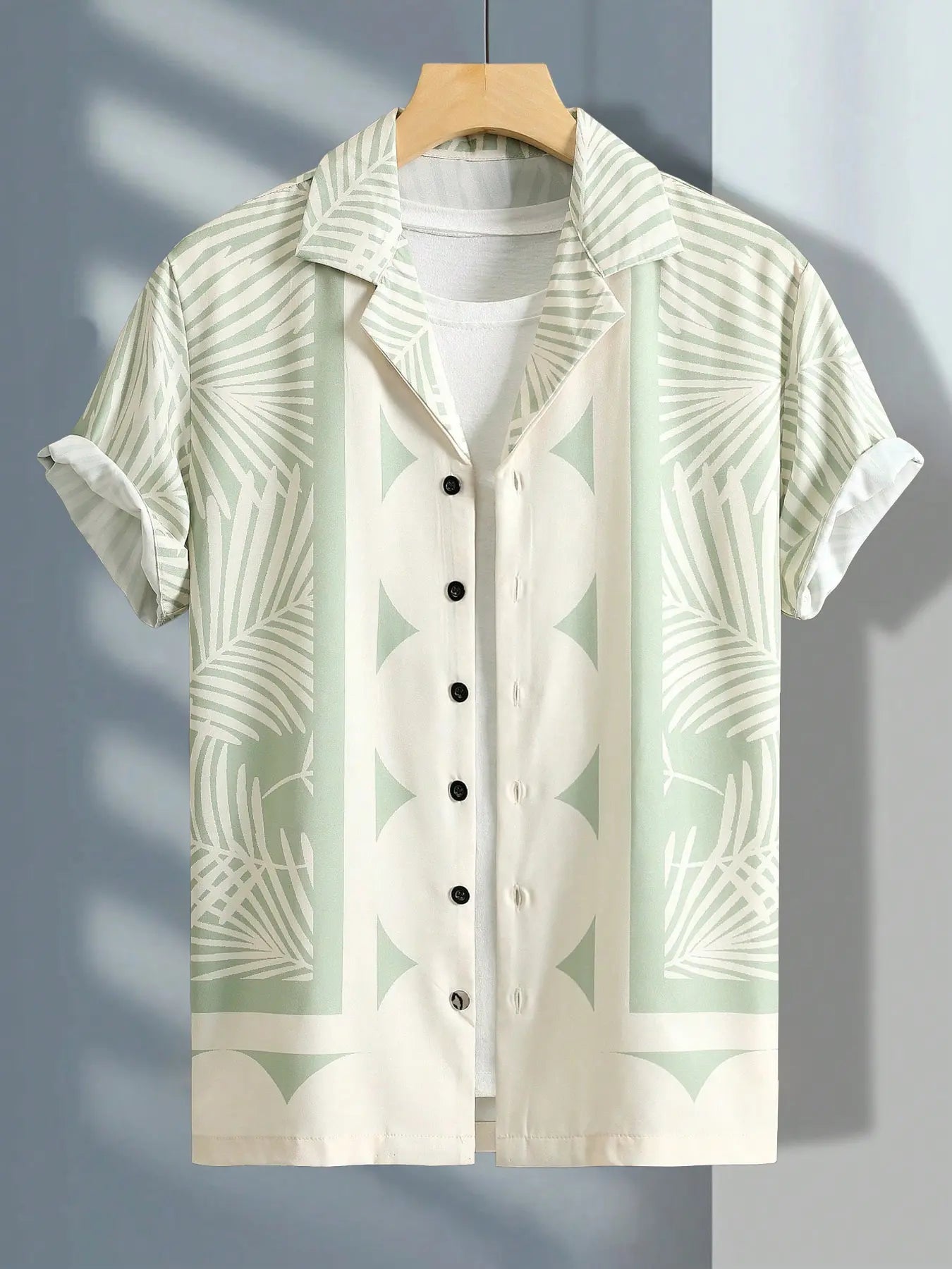Men'S Floral Print Short Sleeve Shirt Casual Style Shirt Regular Fit Design Top for Summer, Men'S Clothes for Beach Vacation, Menswear