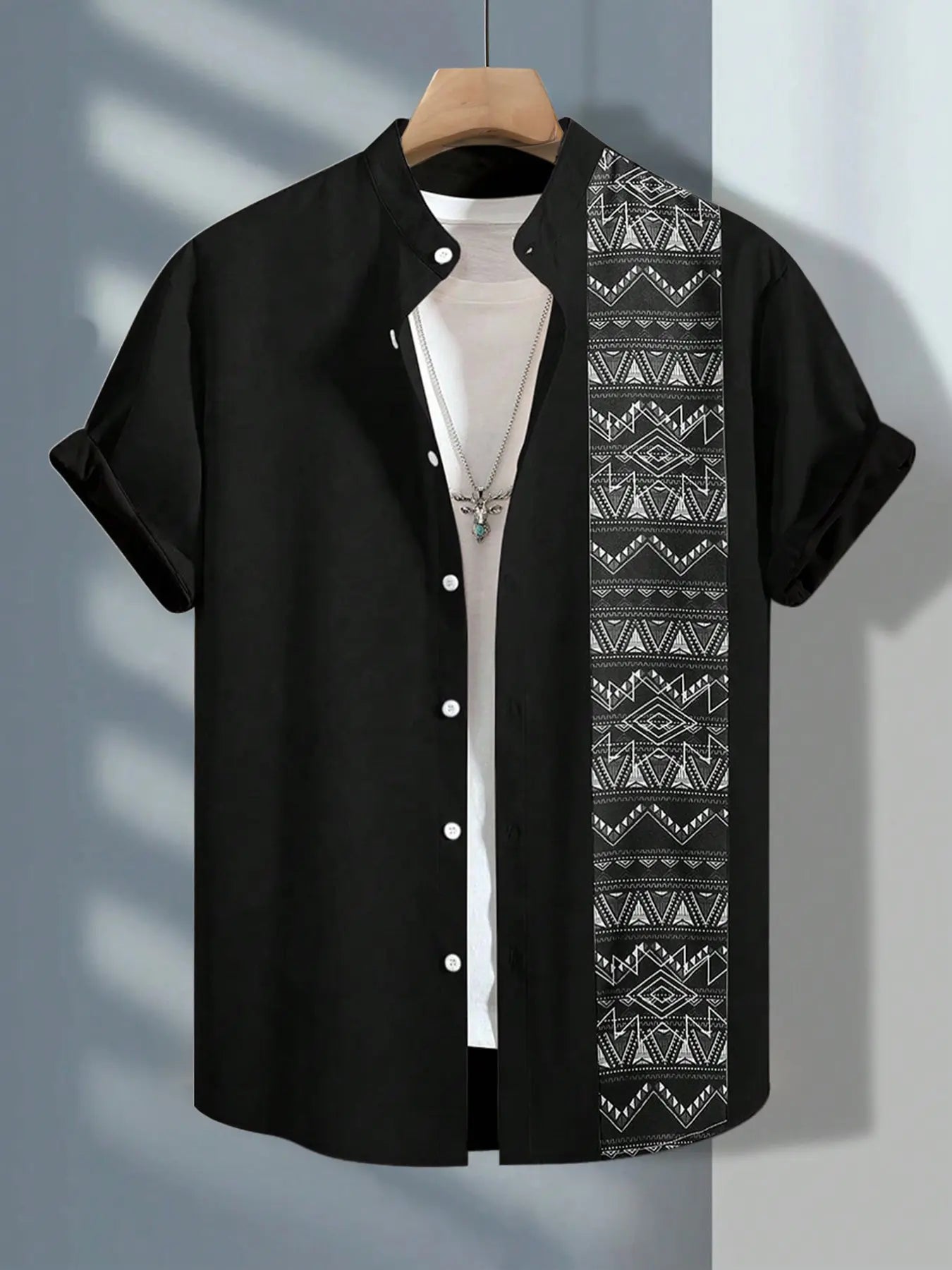 Men'S Floral Print Short Sleeve Shirt Casual Style Shirt Regular Fit Design Top for Summer, Men'S Clothes for Beach Vacation, Menswear