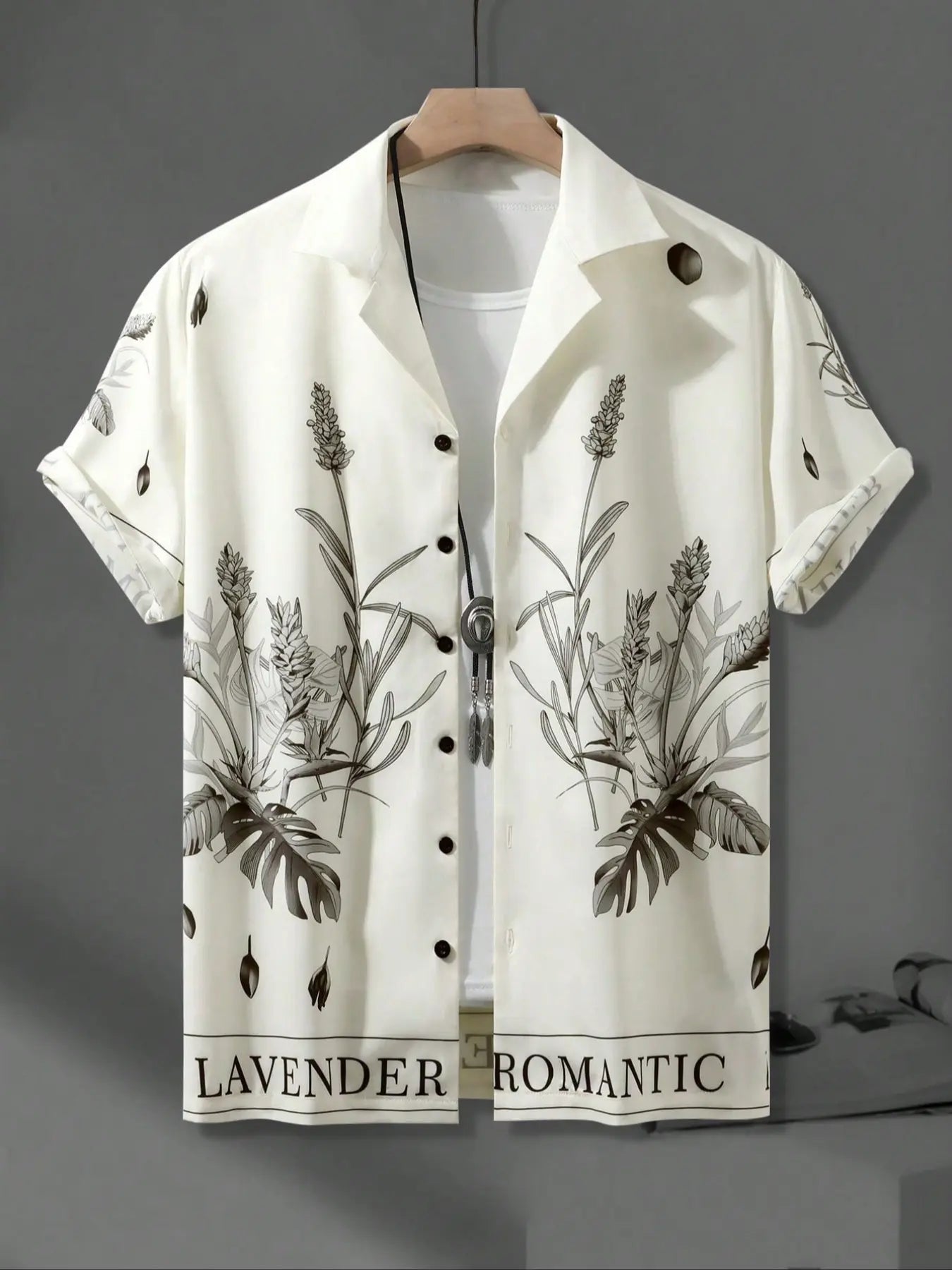 Men'S Floral Print Short Sleeve Shirt Casual Style Shirt Regular Fit Design Top for Summer, Men'S Clothes for Beach Vacation, Menswear